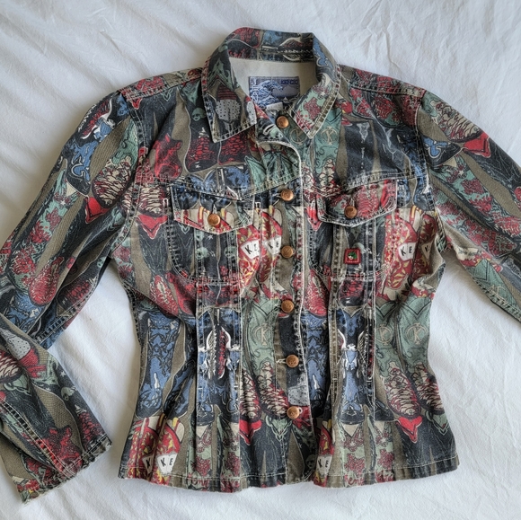 Kenzo Jackets & Blazers - KENZO JEANS jeans jacket with cowboy and western print